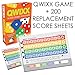 Qwixx [Expansion Bundle] - A Fast Family Dice Game + Includes 200 Quixx Replacement Score Cards / Sheets by Gamewright