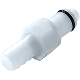 Colder PLC22004 Acetal Tube Fitting, Insert, Straight Thru, In-Line, 1/4" Insert x 1/4"Barb