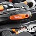 VonHaus Orange 39 Piece General Tool Set - Home Hand Tool Kit with Plastic Toolbox Storage Case