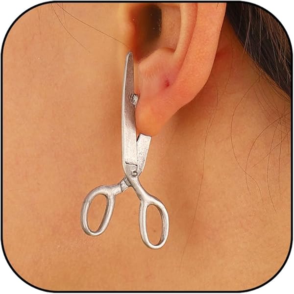 Amazon.com: Vintage Scissors Stud Earrings Funny Scissor