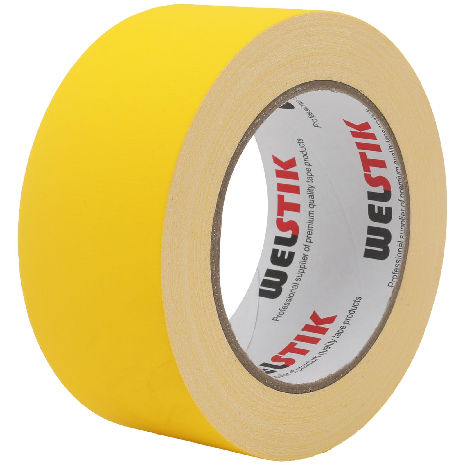 WELSTIK Thin Gaff Tape 50MM*30.2M Gaffa Tape Matt Cloth Tape, Yellow