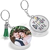zoragarria 20 Custom Acrylic Keychains with Double-Sided Printing of Your Photos or Text. Personalized Key Tags for Gifts.
