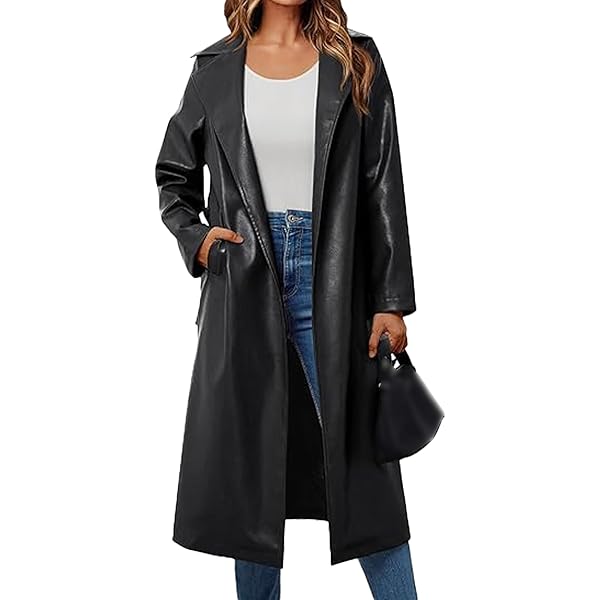 Wvapzxx Thicken Fleece Winter PU Leather Jacket Women Long