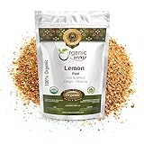 Organic Way Dried Lemon Peel Cut & Sifted (Citrus limon) - European Wild-Harvest | Organic & Kosher Certified | Vegan, Non GM