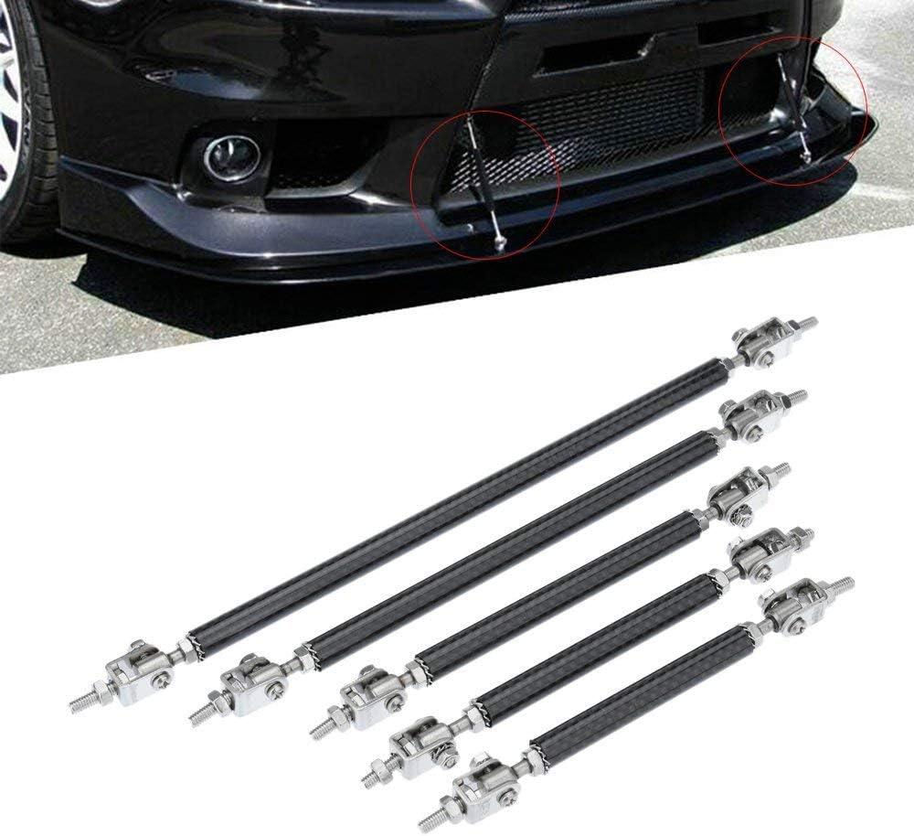 2pcs Adjustable Red 5.91 Front Lip Strut Rod Bumper Splitter Universal