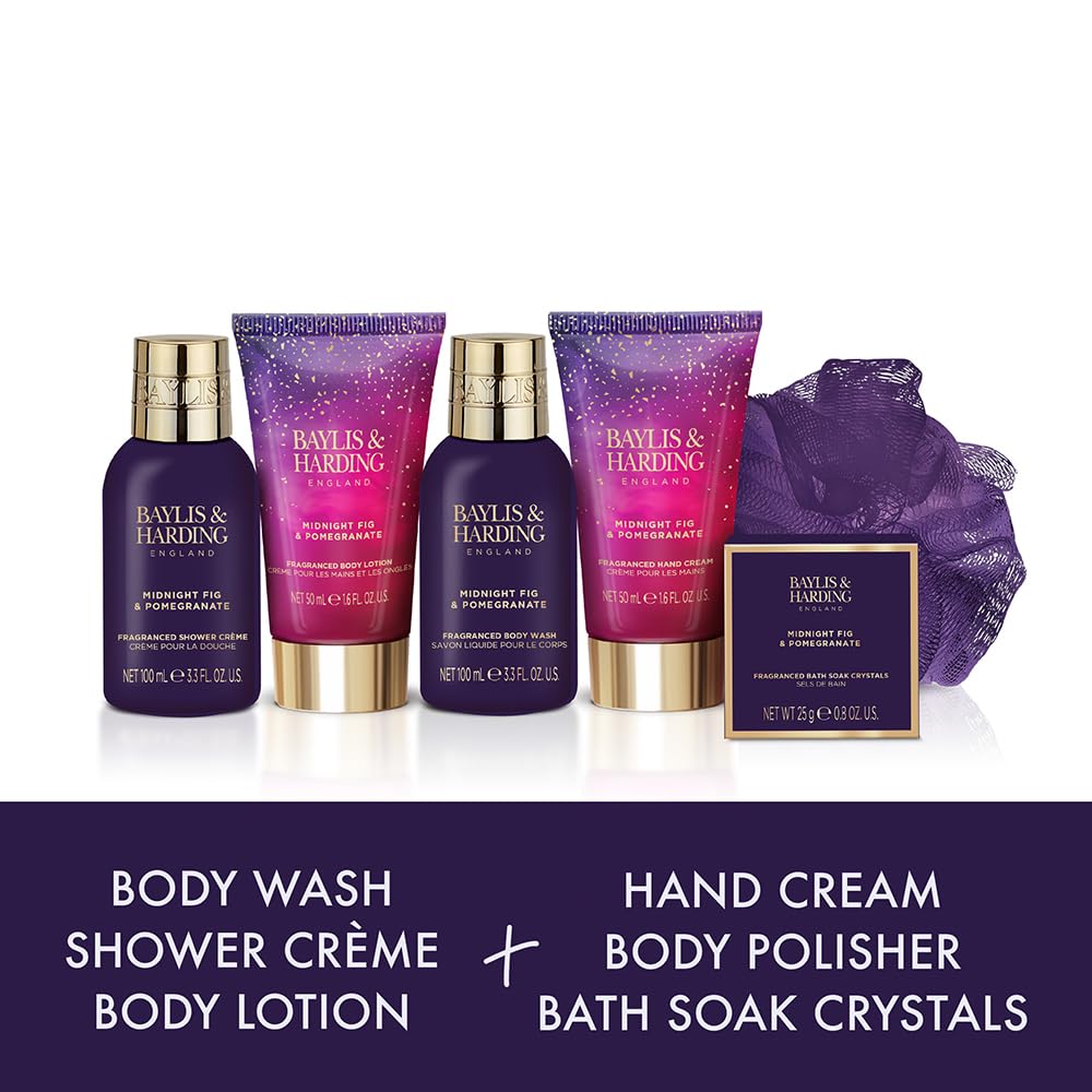 Baylis & Harding Moonlight Fig Luxury Pamper Present Gift Set - Vegan Friendly (Pack of 1)