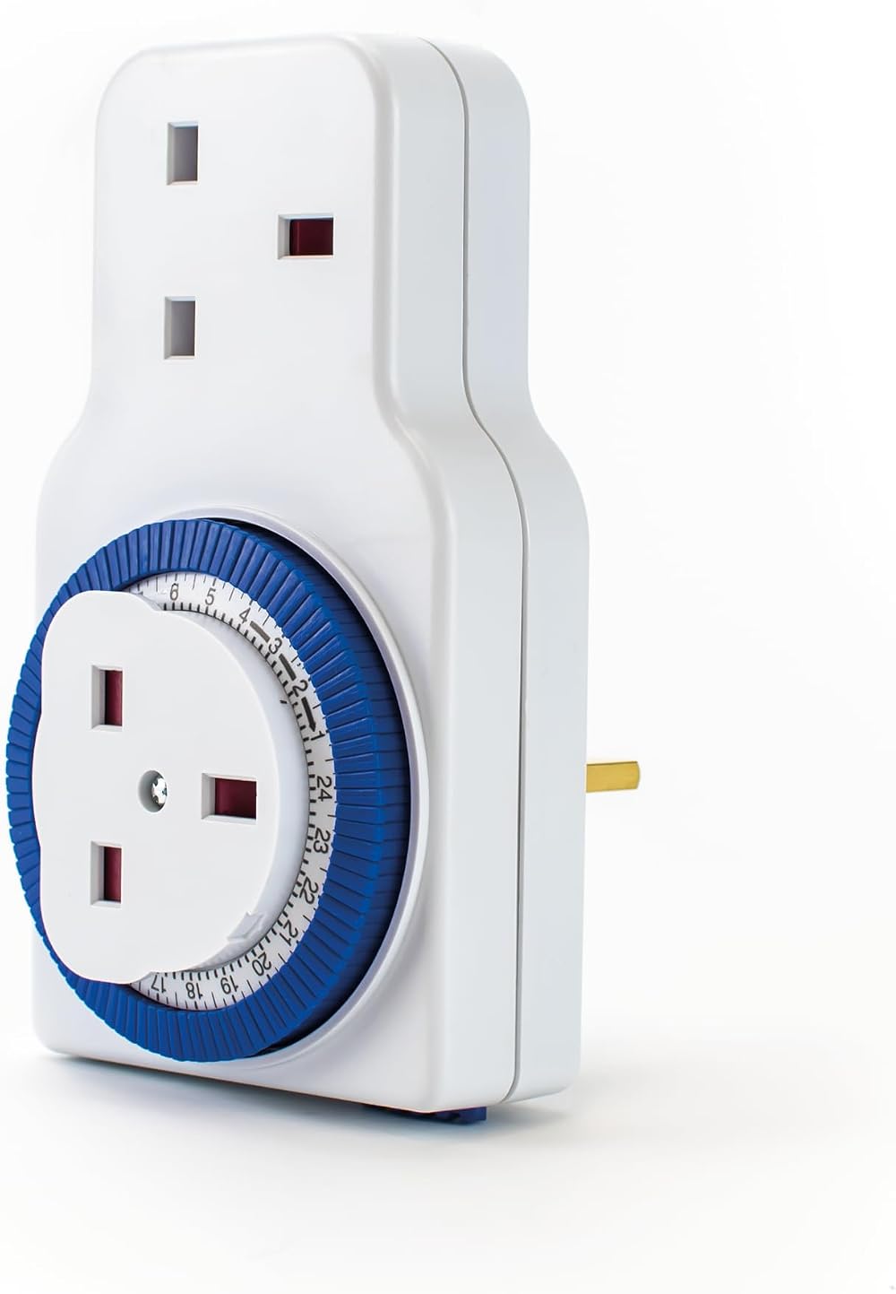 Status 24-Hour Timer Switch Two Sockets White UK Plug S24HRSQT1WS1PK4