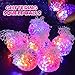 Mesh Stress Balls - Kidaily 4 Pack LED Light Up Squeeze Ball Soft Grape Ball Stress Relief Ball for Kids Adults Sensory Rubber Ball for ADHD Bad Habits Fidget Toys Holiday Birthday Gift