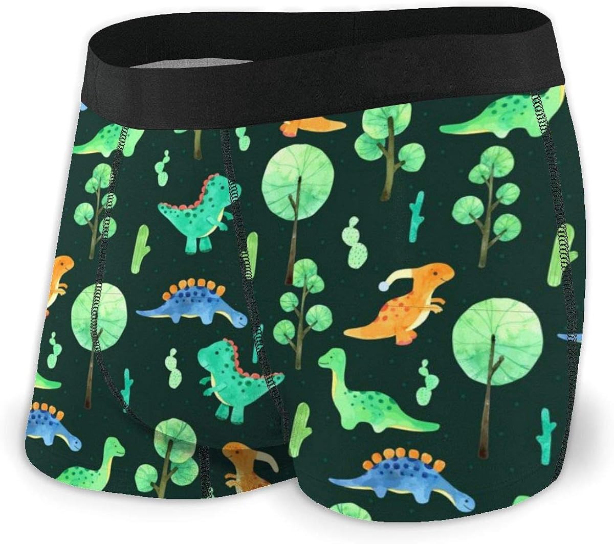 Watercolor Cute Dinosaur Classic Men's Print Underwear Boxer Briefs
