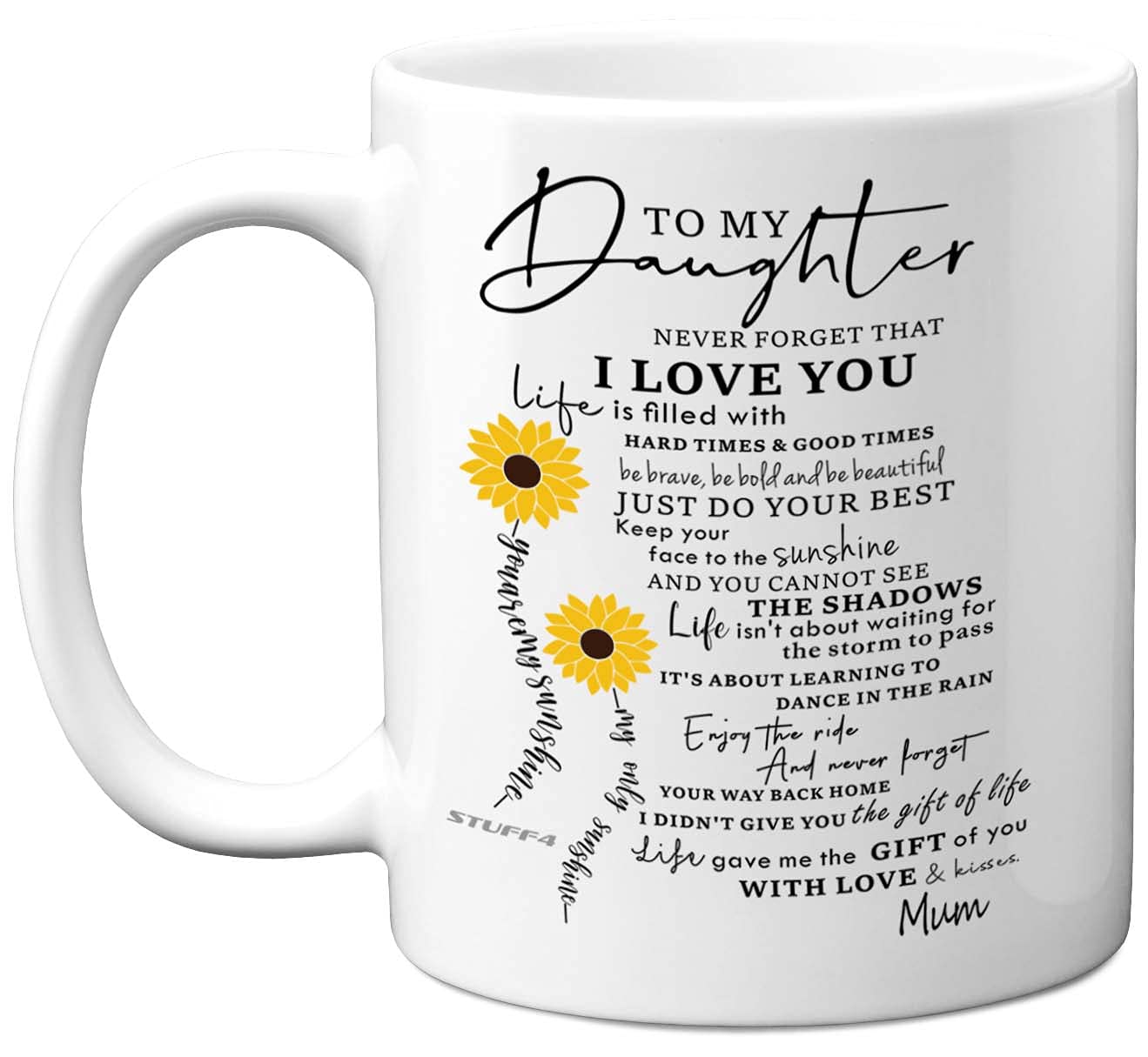Stuff4 Daughter Gifts from Mum, Mum and Daughter Gifts Mug - 11oz Ceramic Dishwasher Safe Coffee Mugs, for for from Mothers, Special