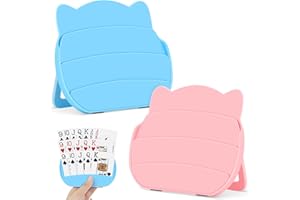 2Pcs Plastic Playing Card Holder for Adults, Card Holders for Playing Cards for Seniors, Hands Free Card Game Holder for Arth
