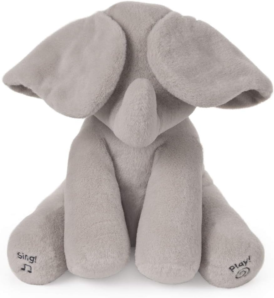 Baby GUND Animated Flappy the Elephant Stuffed Animal Plush, Gray, 12": Toys & Games
