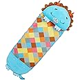 Happy Nappers Pillow & Sleepy Sack- Comfy, Cozy, Compact, Super Soft, Warm, All Season, Sleeping Bag with Pillow- Medium 54” x 20”, Triceratops