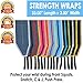 Crossfit Wrist Wraps-Strength Wraps-WOD Weightlifting Wrist wraps Straps Gym Training support,Workout-Powerlifting-Bodybuilding-Women & Men-One Size Fits All- ONE PAIR (Black)