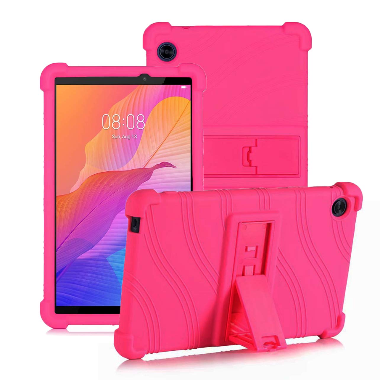 YGoal Silicone Case for Huawei MatePad T8 - Light Weight Kids Friendly Soft Shock Proof Protective Cover for Huawei MatePad T8 8 Inch, Rose