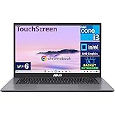 ASUS Chromebook Plus CX34 14.0" Touchscreen FHD Display (Intel i3-1215U, Intel UHD, 8GB LPDDR5, 128GB SSD, Backlit KB, WiFi 6, Webcam, Bluetooth 5.4, Chrome OS) (Renewed)