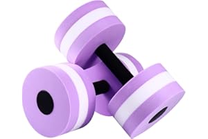 SEWACC 2pcs Aquatic Exercise Dumbells Water Aerobics Fitness Barbells EVA Foam Water Hand Bars for Water Aerobics Pool Exercises Weight Loss