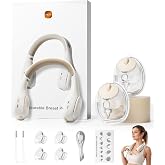 NCVI Wearable Breast Pump, Neckband Style Hands-Free, with Slim Cups | Electric breast pump with 240 min battery life, perfect for moms at work, travel or home, comfortable and efficient