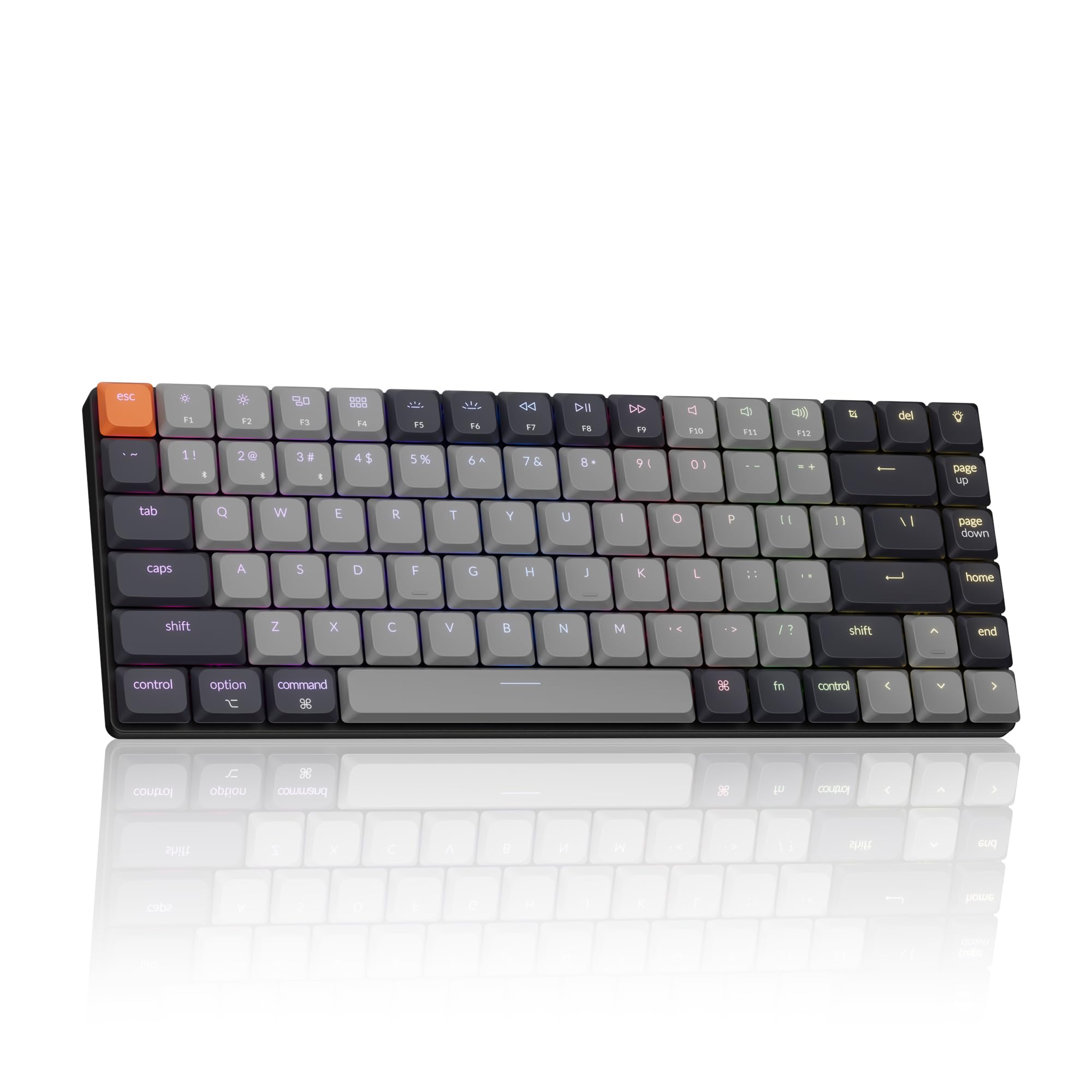 Keychron K3 75% QMK Wireless Mechanical Keyboard, Bluetooth 5.2/Wired Connection Custom Programmable RGB, Hot-Swappable with Low Profile Brown Switch for Mac Windows Linux - Version 3