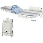 uyoyous Heavy-Duty Wall Mounted Ironing 37.4x11.8 in Adjustable Iron Board | Compact Folding Wall Mount Space-Saving 180&deg; Swivel Ironing Boards with Heat Resistant Cover for Home Laundry Room