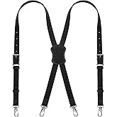 NUTUCH Grain Buffalo Leather Suspender for Men | Vintage Suspenders | Leather Braces | Western Heavy Duty Dress Suspender men