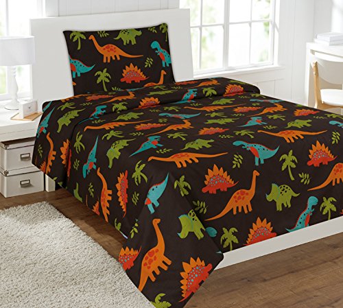 Fancy Collection 4 Pc Full Size Kids/teens Dinosaur Black 