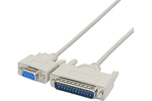 PNGKNYOCN 4.5 Feet DB9 (9 Pin) Female to DB25 (25 Pin) Male Empty Modem Serial Parallel Printer Cable YOUCHENG for DTE PC Mac