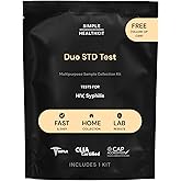 Simple HealthKit At-Home Duo STD Test Collection Kit for HIV & Syphilis - STD HIV Testing Kit - Free Follow-Up Care & Fast La