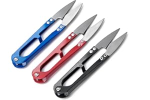 ZZJMCH 3Pcs 4 Inch Bonsai Pruning Scissors, Bud And Leaves Trimmer Yarn Thread Cutter Snips Trimming Supplies, Gardening Clippers Flower, thread snips, U-shaped sewing scissors, Sewing Scissors