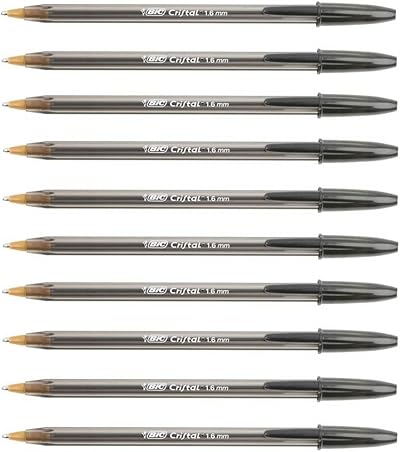 BIC Cristal 10 x 1.6mm Black Ink Pens