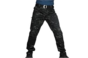 Muecwrye Tactical Cargo Pants for Men Plus Size Camo Tactical Pants Outdoor Workout Hiking Sweatpants with Multiple Pockets