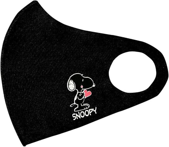 Amazon Co Jp 洗えるマスク スヌーピー Snoopy Peanut レディース キッズ 用 ブラック 服 ファッション小物