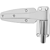 Awoco 1248 Reversible Spring-Assisted Cam-Lift Hinge Chrome Finish for Walk-in Freezer Cooler Refrigerator by Kason (Flush)