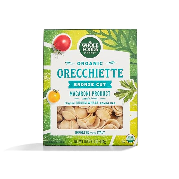 WHOLE FOODS MARKET, ORGANIC ORECCHIETTE RIGATE, 16 OUNCE