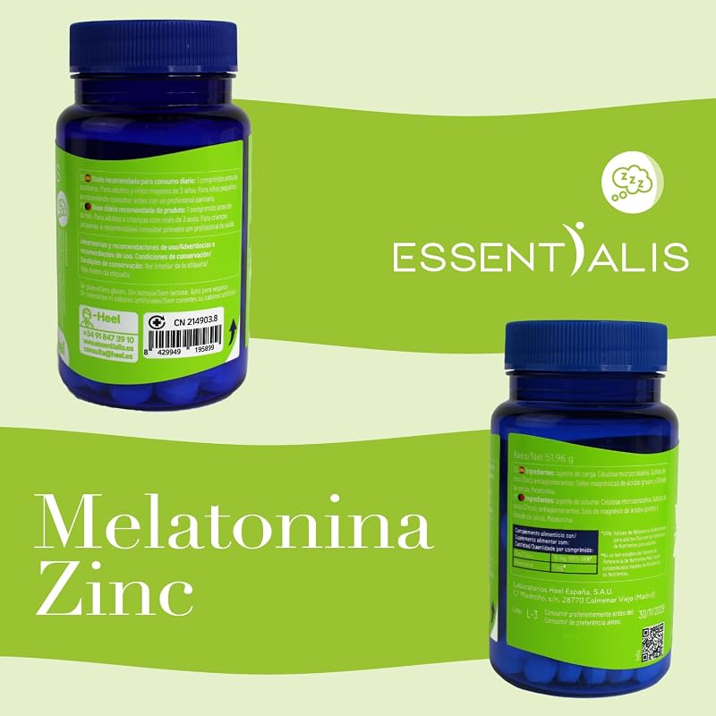 Melatonina + Zinco 1 mg, 120 comprimidos vegan — foto 2 de 7
