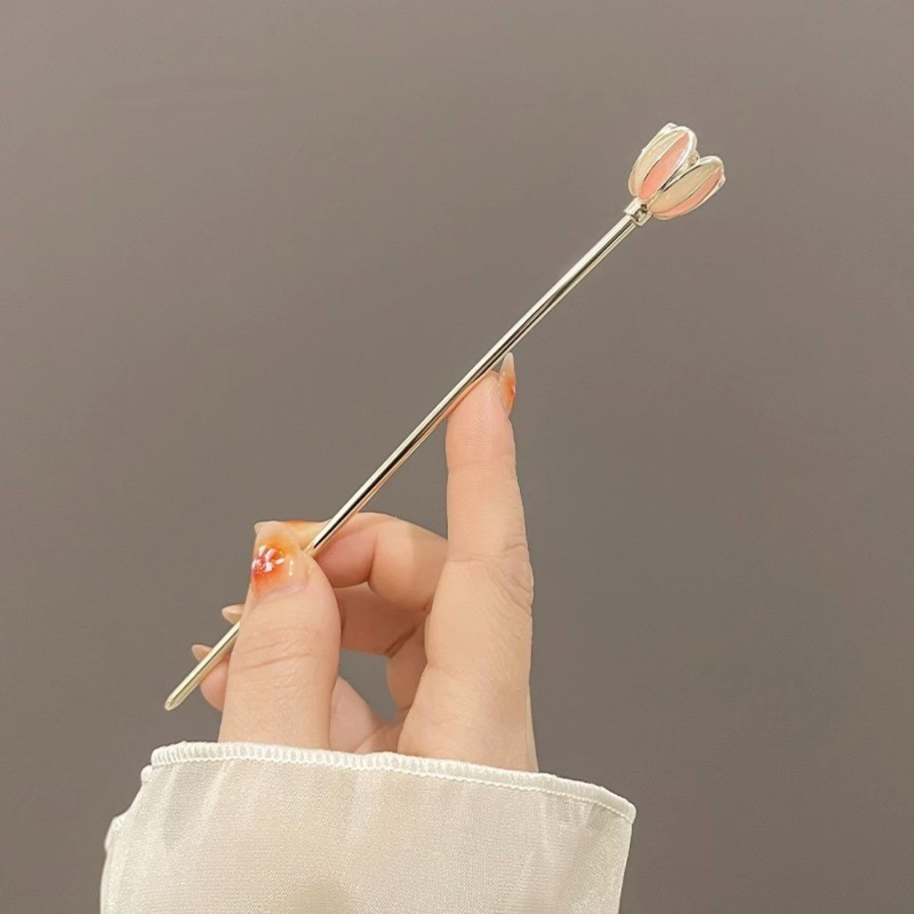 XINGNIAO Flower Hair Pins Metal Hairpin Tulip Blossom Hair Stick for Women and Girls