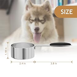 2PCS 1/3CUP(79ml) Dog Cat Food Scoop, Stainless