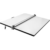 Pacific Arc Table Top Drawing Board with Parallel Bar, White, 24 inches by 36 inches
