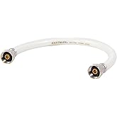Eastman 16 Inch Flexible Faucet Connector, 1/2 Inch x 1/2 Inch FIP, Reinforced PVC Supply Line with Nickel-Plated Brass Nuts,