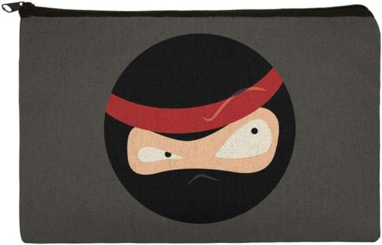amazon com ninja face head funny makeup cosmetic bag organizer pouch ninja face head funny makeup cosmetic bag organizer pouch
