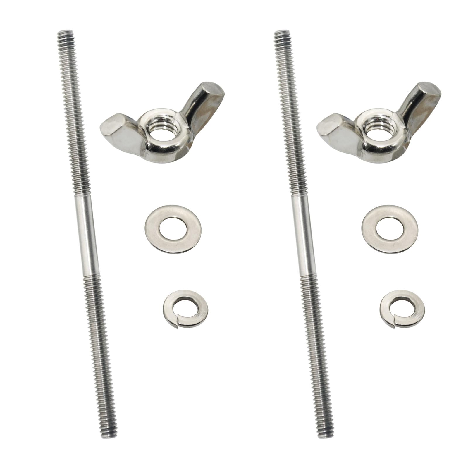 Photo 1 of 2 Sets Air Cleaner Stud Kits, 5 Inch Air Cleaner Mounting Bolt, 1/4 Inch Thread Size, Stainless Steel