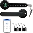[New] Smart Lock Fingerprint Door Lock,TTLock Smart Lock 5-1 Keyless Entry Door Lock with Card Reader,Home Bedroom Apartment(Black)