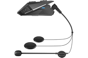 VR-robot Bluetooth Helmet Headset, Waterproof Outdoor Headset for Motorcycle Handsfree Stereo GPS Music Universal Helmet Intercom System