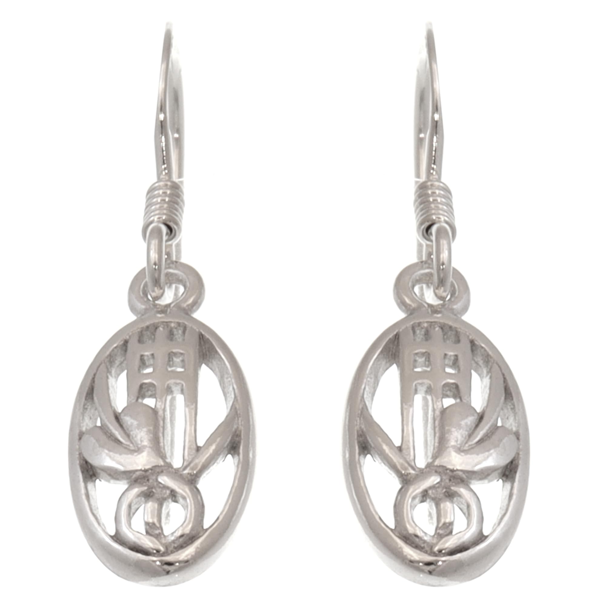 Alexander Castle Charles Rennie Mackintosh 925 Sterling Silver Earrings for Women - Drop Earrings with Jewellery Gift Box - 15mm x 8mm