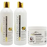 Dominican Magic Nourishing Shampoo, Conditioner & Deep Fortifying Conditioner Set – Hydrating & Strengthening, Dry, Damaged Hair – Enhances Shine & Reduces Breakage, All Hair Types