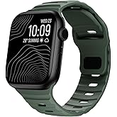 Soft Silicone Waterproof Strap Compatible with Apple Watch Ultra Band 49mm 46mm 45mm 44mm 42mm 41mm 40mm 38mm,Men Women Sport Bands for iWatch Series 10 9 8 7 6 5 4 3 2 1 SE Ultra
