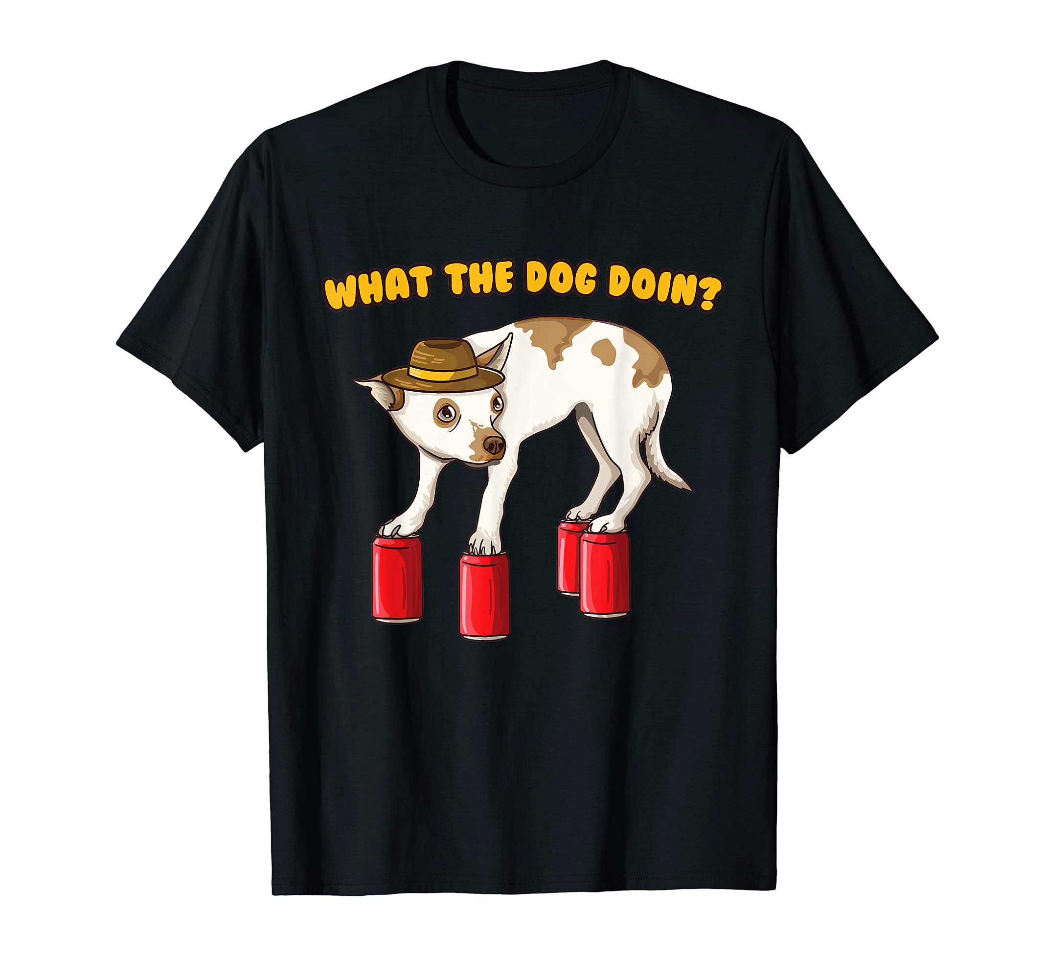What The Dog Doin Funny Ironic Dank Meme T-Shirt