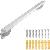 Purife 3 FT Heavy Duty White Metal Stair Railing Indoor- 36 Inch Wall Mount Iron Pipe Hand Rails for Indoor Stairs, Outdoor Steps Handrails, Safety Wall Grab Bar for Handicap