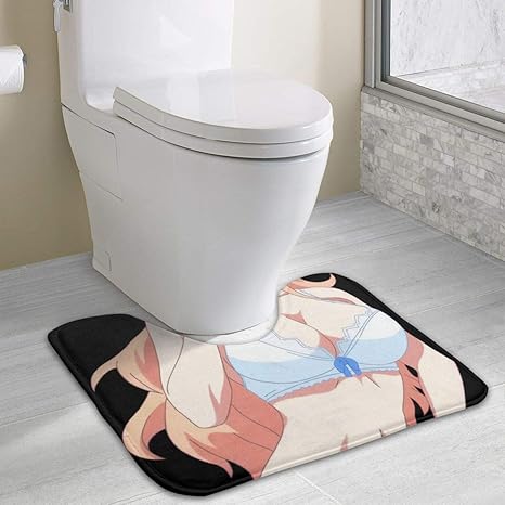 Amazon はじめてのギャル5 おしゃれ U型足元マット 吸水マットトイレマット 足ふきマット 便器マット バスルーム 滑り止め 防臭 抗菌 40 49cm 洗える 敷物 ふかふか 吸水 洗浄 速乾 暖房用 トイレマット タンクカバー ホーム キッチン オンライン通販