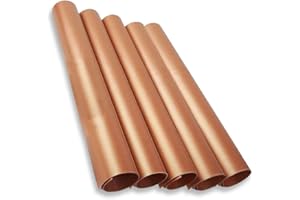 KT Deals 5 Pack Copper Grill Mat and Bake Mat Non Stick BBQ Grill Cooking Mats Reusable Easy to Clean Grill BBQ Baking Sheets for Gas, Charcoal, Electric Grill